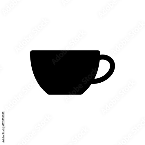 Espresso Icon with Dark Fill Patch - Coffee Drink Illustration