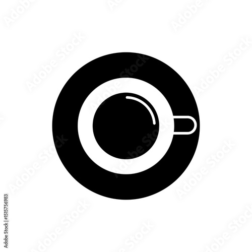 Espresso Cup on Saucer Top View