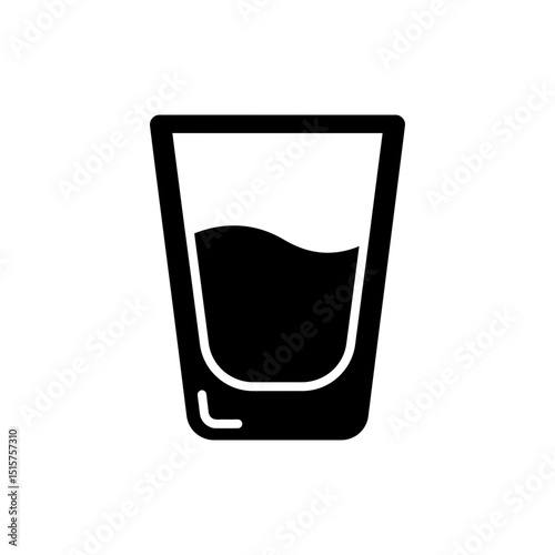 Shot Glass with Wave Liquid Level Design