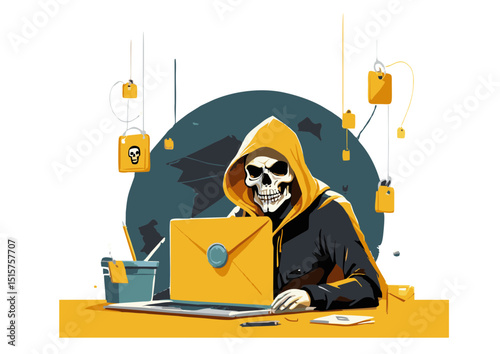 Grim Reaper Hacker Unveiling the Dark Side of Cybercrime, Exploring the Threats of Online Security Breaches and Data Leaks in the Digital Age