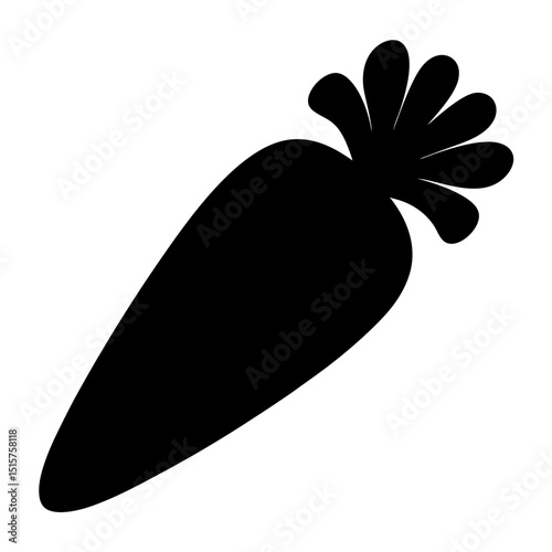 Carrot icon silhouette vector, carrot vector illustration fresh vegetable healthy food design