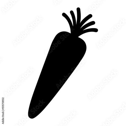 Carrot icon silhouette vector, carrot vector illustration fresh vegetable healthy food design