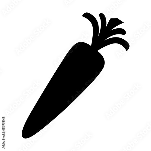 Carrot icon silhouette vector, carrot vector illustration fresh vegetable healthy food design