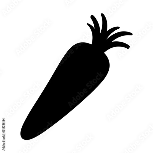 Carrot icon silhouette vector, carrot vector illustration fresh vegetable healthy food design