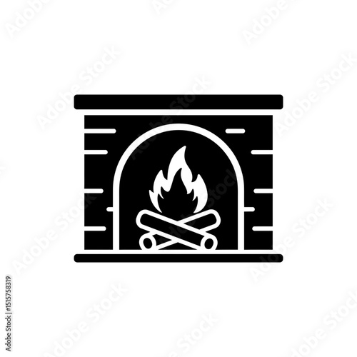 Logs burning in a cross pattern in a cozy fireplace