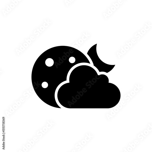 Full Moon with Partial Cloud Cover for Mystical Night Sky