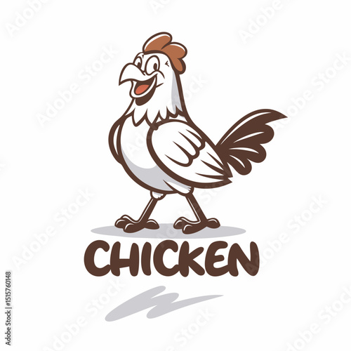 chicken logo bird rooster animal hen cartoon farm vector illustration poultry egg drawing beak