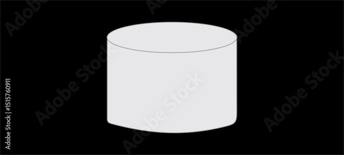 3d white cylinder podium round geometric form stand.