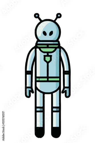 Friendly Alien in Spacesuit 