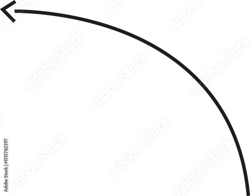 Arrow icon. Hand drawn black line doodle arrow, curve arrow vector. Sketch curved dashed arrows design isolated on transparent background. Direction shape for web and app.