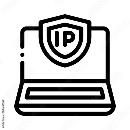 IP protection line icon