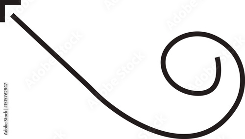 Arrow icon. Hand drawn black line doodle arrow, curve arrow vector. Sketch curved dashed arrows design isolated on transparent background. Direction shape for web and app.