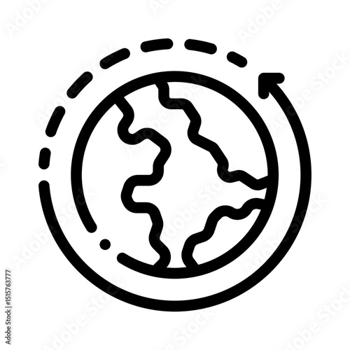 globe line icon