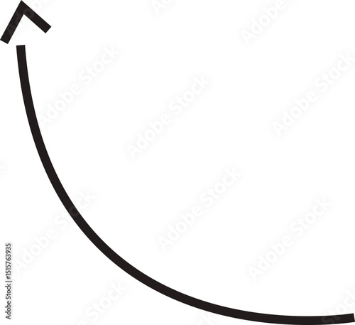 Arrow icon. Hand drawn black line doodle arrow, curve arrow vector. Sketch curved dashed arrows design isolated on transparent background. Direction shape for web and app.