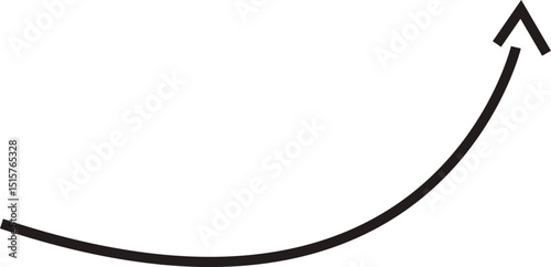 Arrow icon. Hand drawn black line doodle arrow, curve arrow vector. Sketch curved dashed arrows design isolated on transparent background. Direction shape for web and app.