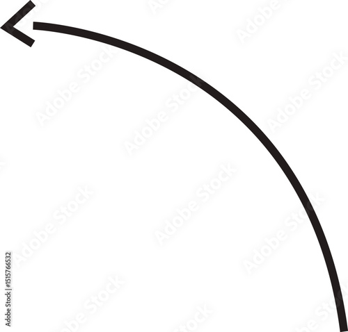 Arrow icon. Hand drawn black line doodle arrow, curve arrow vector. Sketch curved dashed arrows design isolated on transparent background. Direction shape for web and app.