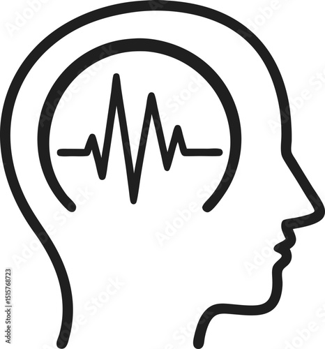 Speaking icon. Talk person sign or symbol , man with open mouth and sound wave , Voice command, speech icon for interact, vector illustration