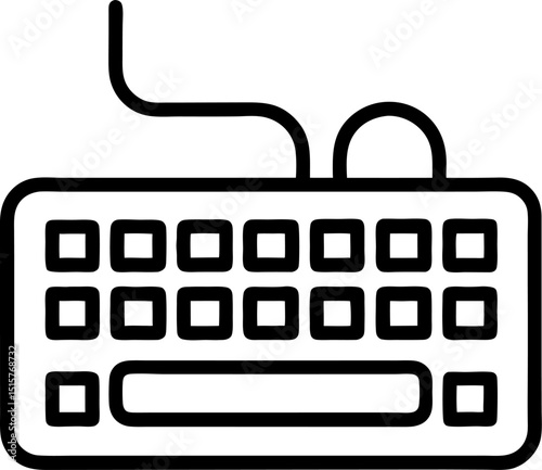 Keyboard Icon for design. Easily editable