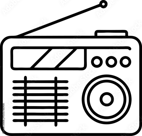 retro radio vector
