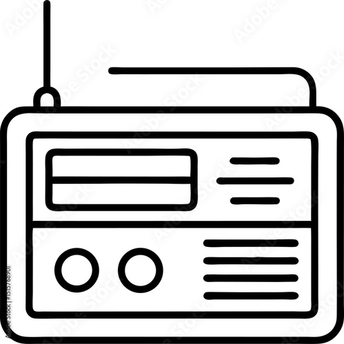 radio icon vector illustration