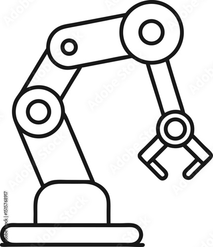 Robotics arm vector icon
