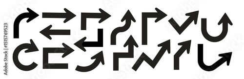 Arrows set vector collection. Arrow icon. Arrow. Cursor simple arrows. symbols decorative element design illustration