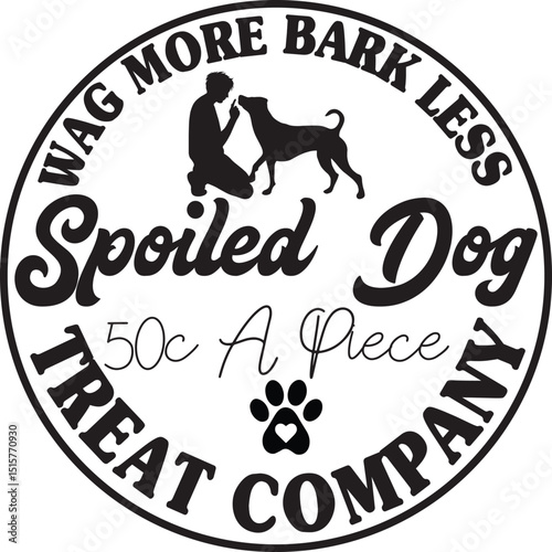 Spoiled Dog Treat Co, Dog Treat Jar SVG design
