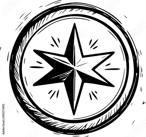 Navigating change a compass symbol representing direction and purpose in life graphic digital artwork creative