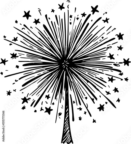 Fireworks display celebrating new year’s eve over city skyline at night colorful festive atmosphere aerial view for family fun