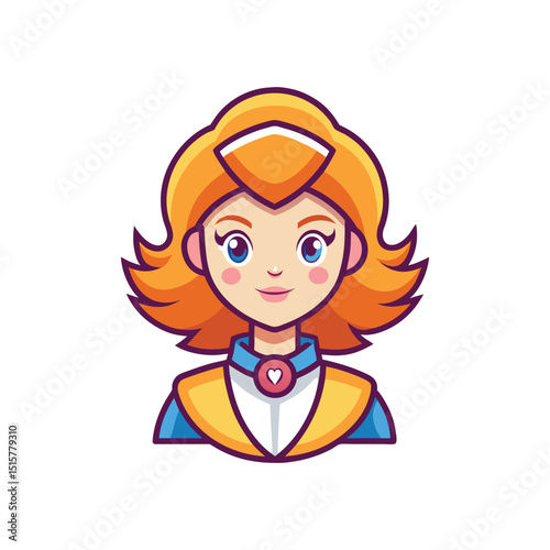 Flat and Minimal A sexy cartoon pin up girl icon vector illustration isolated on white background