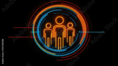 HRM or Human Resource Management, manager icon which is among staff icons for human development recruitment leadership and customer target, resume, interview. generate by AI