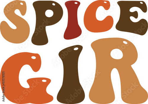 spice gir, fall retro svg design