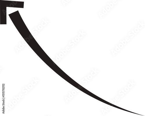 Arrow icon. Hand drawn black line doodle arrow, curve arrow vector. Sketch curved dashed arrows design isolated on transparent background. Direction shape for web and app.