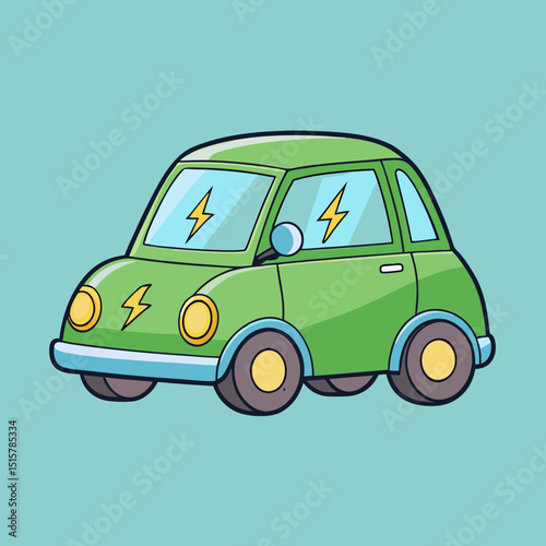 Electric Bike Vector Illustration – Modern Eco-Friendly Transport
