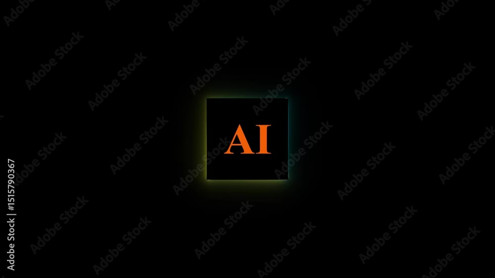 Artificial intelligence smart chip glowing animation. AI chip advanced technology center digital interface virtual space. digital circuit board. Artificial intelligence smart chip glowing animation. AI chip advanced technology center digital interface virtual space. digital circuit board.