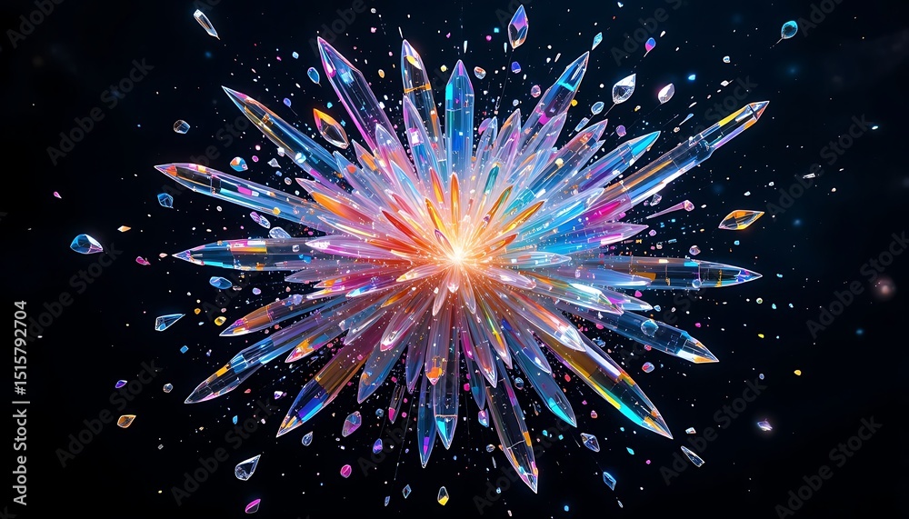 Fototapeta premium Explosions of Joy in the Night Sky