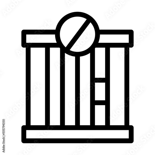 jail line icon