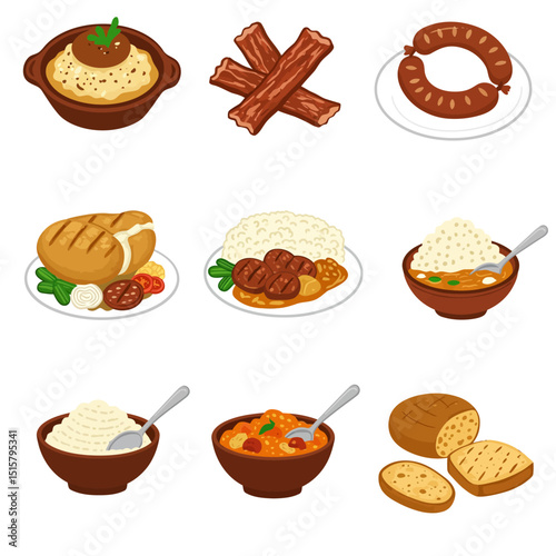 Food Icons with Meal Clipart Cuisine, and Dinner.