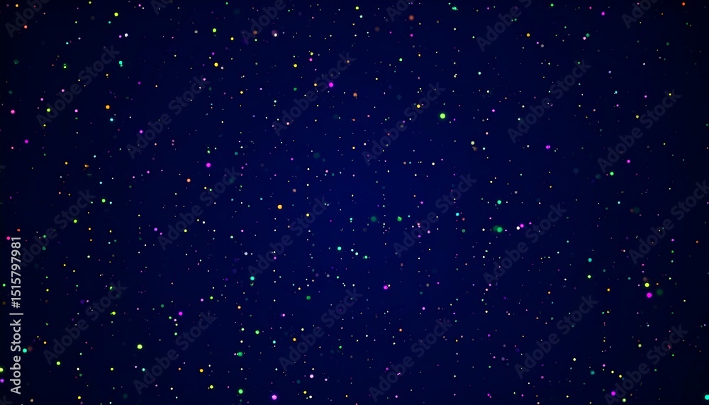 Fototapeta premium Colorful tiny dots on dark blue background