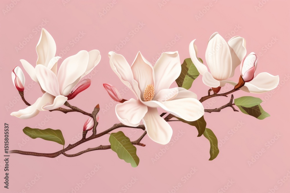 Obraz premium Magnolia blossom flower petal.