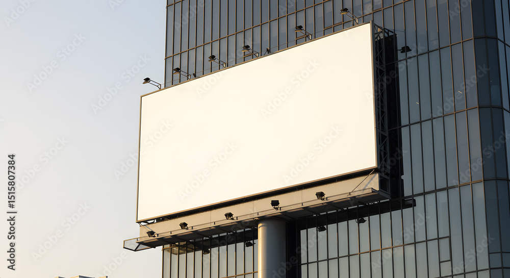 Obraz premium Blank Billboard Mockup Realistic Outdoor Advertising Design Template for Cityscape