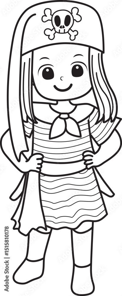 Coloring pages of kids costume in halloween party. Coloring pages of kids costume in halloween party.