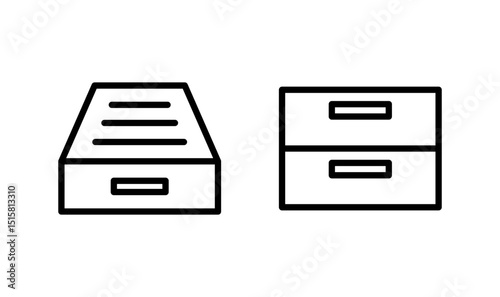 Archive folders icon logo design. Document vector icon. Archive storage icon.