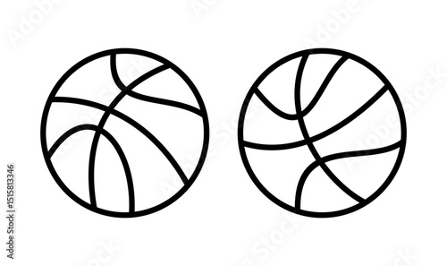 Basketball icon logo design. Basketball ball sign and symbol