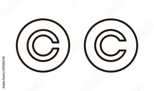 Copyright icon logo design. copyright sign and symbol