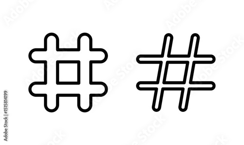 Hashtag icon logo design. hashtag sign and symbol