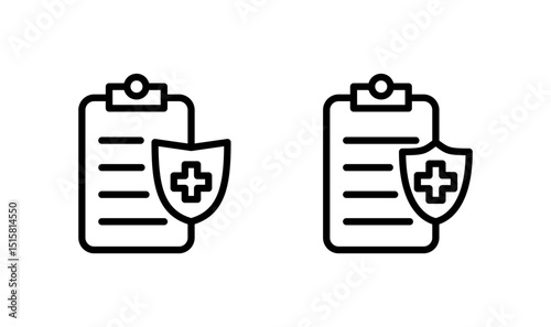 Medical insurance icon logo design. health insurance sign and symbol
