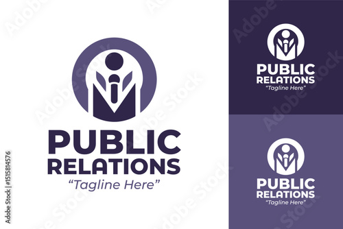 Creative Public Relations Logo for Professional Branding and Corporate Identity