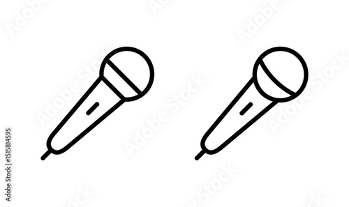 Microphone icon logo design. karaoke sign and symbol