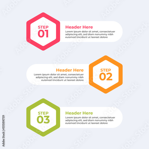 Simple infographic with three steps.
